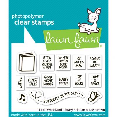 Lawn Fawn Stempel - Little Woodland Library Add-On